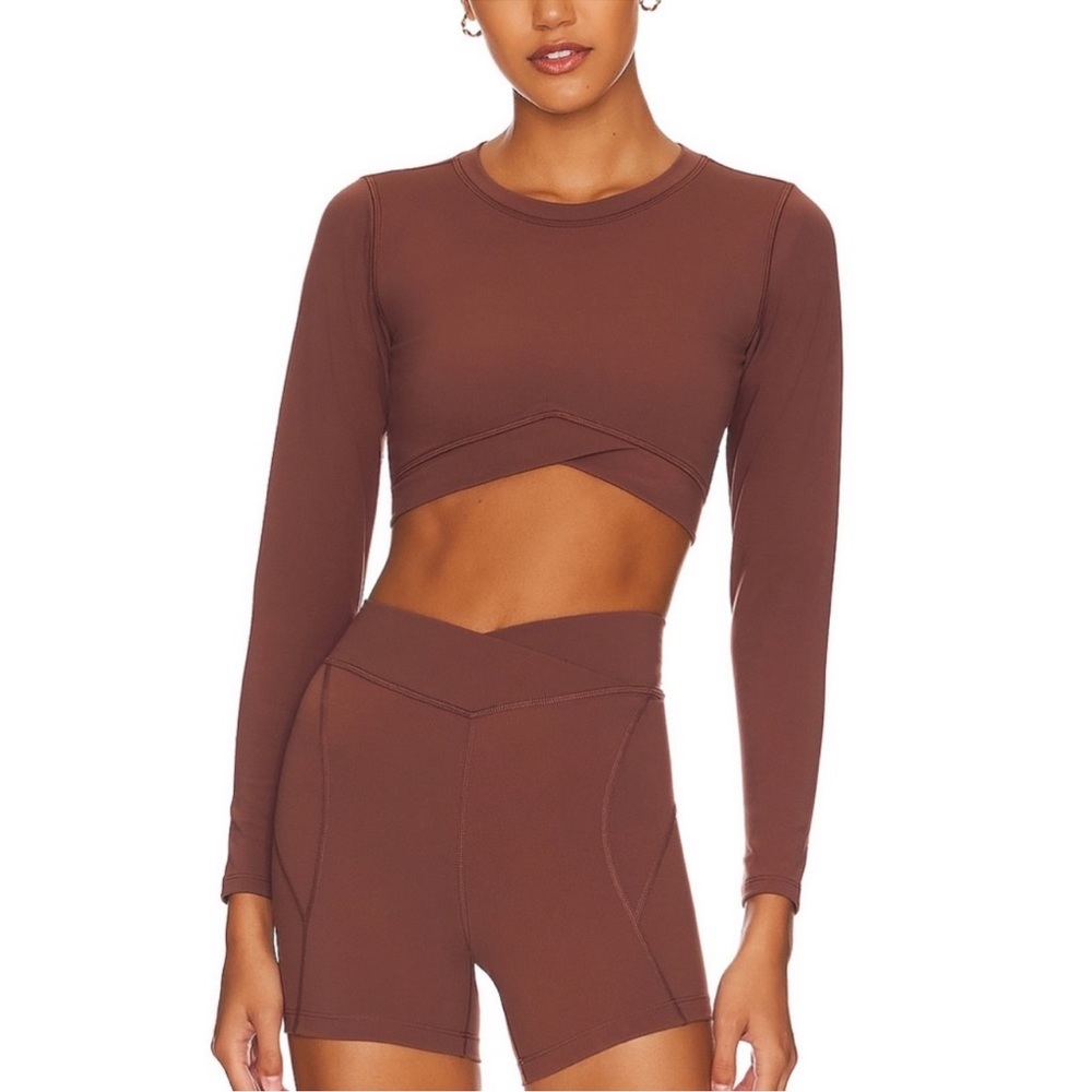 L*Space Active Aim High Biker Shorts in Cafe Brown